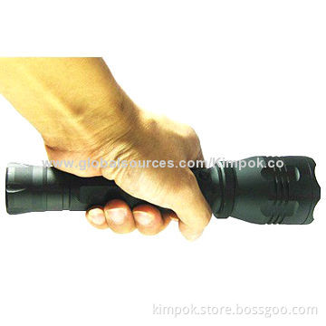 Flashlight camera with 720p video resolution, supports laser profile light, built-in Lithium battery